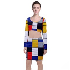 Composition A By Piet Mondrian Top And Skirt Sets by maximumstreetcouture