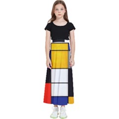 Composition A By Piet Mondrian Kids  Flared Maxi Skirt by maximumstreetcouture