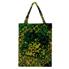 Root Humanity Bar And Qr Code Green And Yellow Doom Classic Tote Bag by WetdryvacsLair