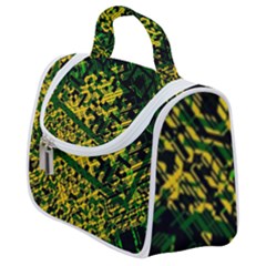 Root Humanity Bar And Qr Code Green And Yellow Doom Satchel Handbag by WetdryvacsLair