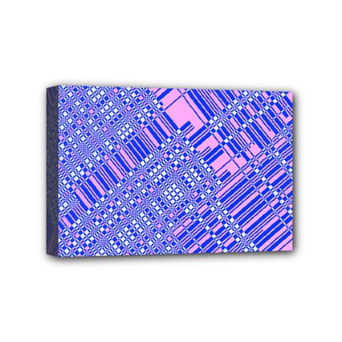 Root Humanity Barcode Purple Pink And Galuboi Mini Canvas 6  X 4  (stretched) by WetdryvacsLair