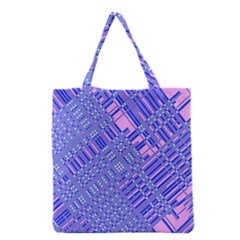 Root Humanity Barcode Purple Pink And Galuboi Grocery Tote Bag by WetdryvacsLair