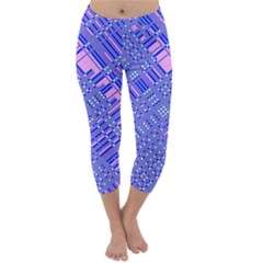 Root Humanity Barcode Purple Pink And Galuboi Capri Winter Leggings  by WetdryvacsLair