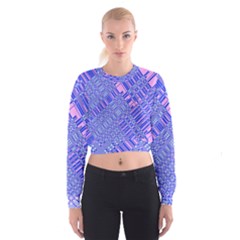 Root Humanity Barcode Purple Pink And Galuboi Cropped Sweatshirt by WetdryvacsLair