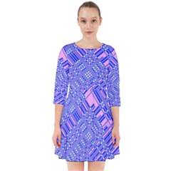 Root Humanity Barcode Purple Pink And Galuboi Smock Dress by WetdryvacsLair