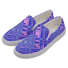 Root Humanity Barcode Purple Pink And Galuboi Men s Canvas Slip Ons by WetdryvacsLair