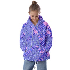 Root Humanity Barcode Purple Pink And Galuboi Kids  Oversized Hoodie