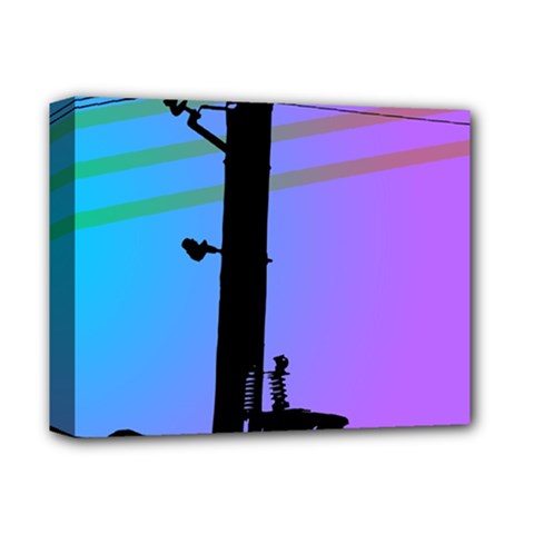 Vaporwave Wires And Transformer Deluxe Canvas 14  X 11  (stretched)