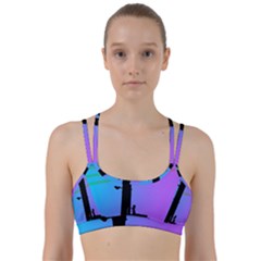 Vaporwave Wires And Transformer Line Them Up Sports Bra by WetdryvacsLair