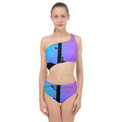Vaporwave Wires And Transformer Spliced Up Two Piece Swimsuit by WetdryvacsLair