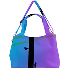 Vaporwave Wires And Transformer Double Compartment Shoulder Bag by WetdryvacsLair