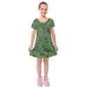 Leafy Forest Landscape Photo Kids  Short Sleeve Velvet Dress View1