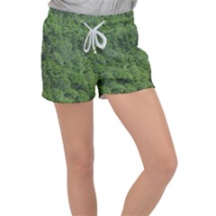 Leafy Forest Landscape Photo Velour Lounge Shorts