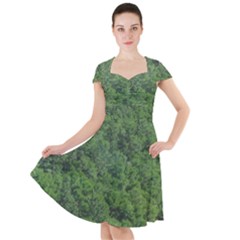Leafy Forest Landscape Photo Cap Sleeve Midi Dress by dflcprintsclothing