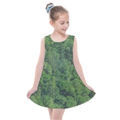 Leafy Forest Landscape Photo Kids  Summer Dress by dflcprintsclothing