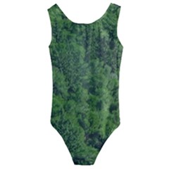 Leafy Forest Landscape Photo Kids  Cut-out Back One Piece Swimsuit by dflcprintsclothing