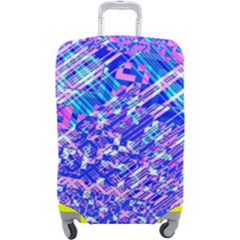 Root Humanity Bar And Qr Code Combo In Purple And Blue Luggage Cover (large) by WetdryvacsLair
