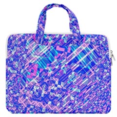 Root Humanity Bar And Qr Code Combo In Purple And Blue Macbook Pro Double Pocket Laptop Bag by WetdryvacsLair