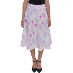Flower Bomb 5 Perfect Length Midi Skirt by PatternFactory