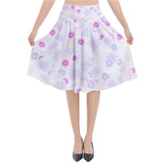 Flower Bomb 5 Flared Midi Skirt