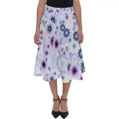 Flower Bomb 4 Perfect Length Midi Skirt by PatternFactory