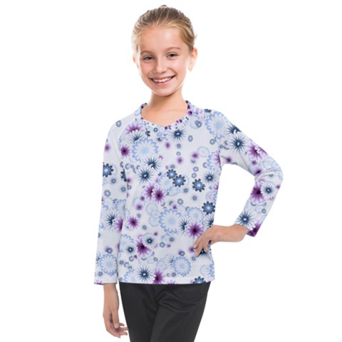 Flower Bomb 4 Kids  Long Mesh Tee by PatternFactory