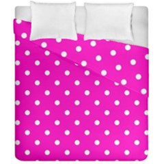 1950 Hello Pink White Dots Duvet Cover Double Side (california King Size) by SomethingForEveryone