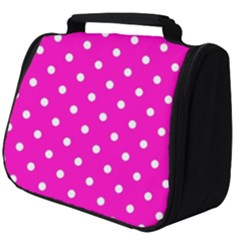 1950 Hello Pink White Dots Full Print Travel Pouch (big) by SomethingForEveryone