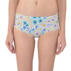 Flower Bomb 2 Mid-waist Bikini Bottoms