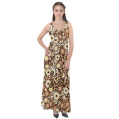 Flower Bomb 3b Sleeveless Velour Maxi Dress