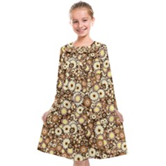 Flower Bomb 3b Kids  Midi Sailor Dress by PatternFactory