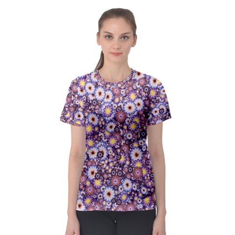 Flower Bomb 3 Women s Sport Mesh Tee by PatternFactory