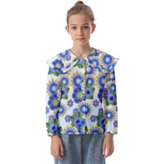 Flower Bomb 7 Kids  Peter Pan Collar Blouse by PatternFactory