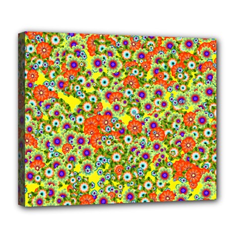 Flower Bomb 8 Deluxe Canvas 24  X 20  (stretched) by PatternFactory