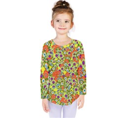 Flower Bomb 8 Kids  Long Sleeve Tee