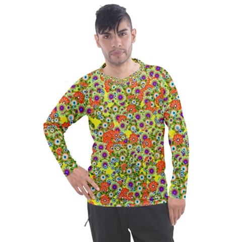 Flower Bomb 8 Men s Pique Long Sleeve Tee by PatternFactory