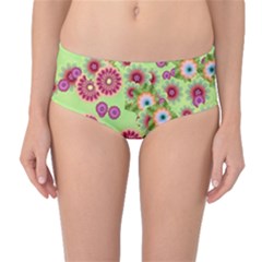 Flower Bomb 6 Mid-waist Bikini Bottoms