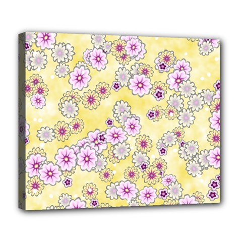 Flower Bomb 10 Deluxe Canvas 24  X 20  (stretched) by PatternFactory