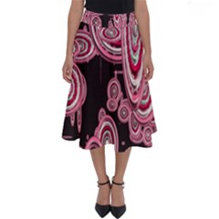 Concentric Circles C Perfect Length Midi Skirt