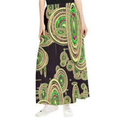 Concentric Circles B Maxi Chiffon Skirt