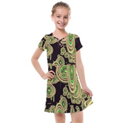 Concentric Circles B Kids  Cross Web Dress by PatternFactory