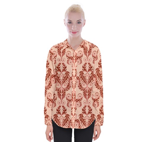 Great Vintage Pattern F Womens Long Sleeve Shirt by PatternFactory