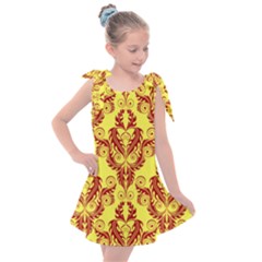 Great Vintage Pattern B Kids  Tie Up Tunic Dress by PatternFactory