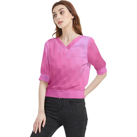 Wonderful Gradient Shades 5 Quarter Sleeve Blouse by PatternFactory