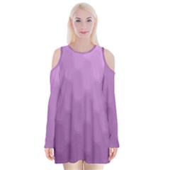 Wonderful Gradient Shades 4 Velvet Long Sleeve Shoulder Cutout Dress by PatternFactory