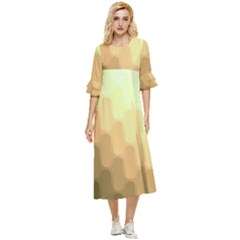 Wonderful Gradient Shades 6 Double Cuff Midi Dress by PatternFactory