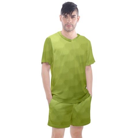 Wonderful Gradient Shades 1 Men s Mesh Tee And Shorts Set by PatternFactory