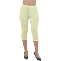 Jubilee Soft Golden Lightweight Velour Capri Leggings  by PatternFactory