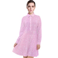 Jubilee Pink Long Sleeve Chiffon Shirt Dress by PatternFactory