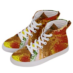 Fraction Space 3 Men s Hi-top Skate Sneakers by PatternFactory